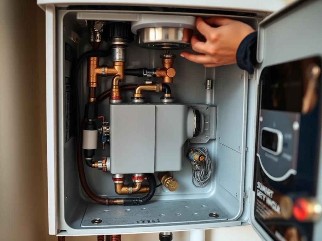 Boiler repair work carried out in a Bedfordshire home.